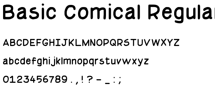 Basic Comical Regular NC font